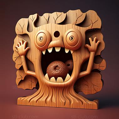 3D модель St Счастливые лесные друзья Ложная тревога игра (STL)